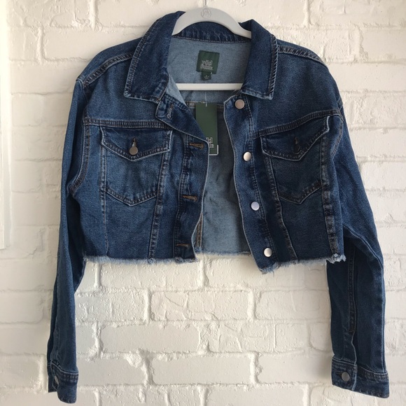 wild fable Jackets & Blazers - Wild fable crop blue jean jacket medium NEW
